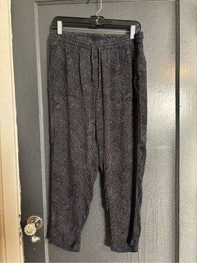 Prana Wide Leg Drawstring Pants in Charcoal Black